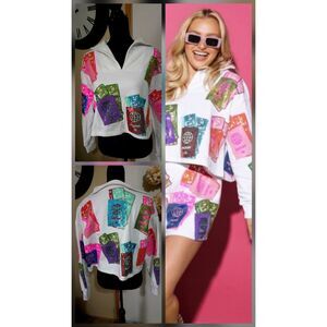 Queen of Sparkles Passport Sweatshirt – XS